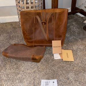 Genuine Leather VASCHY Tote